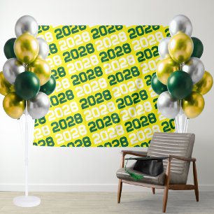 Hintergrund Gelb und Grün des Abschlusses Wandteppich