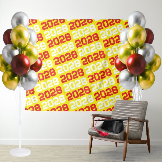 Hintergrund Gelb und Roter Abschluss Wandteppich