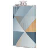 Hintergrund geometrischer Formen in Grau Flachmann (Links)