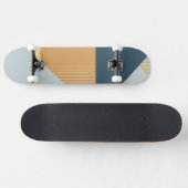 Hintergrund geometrischer Formen in Grau Skateboard (Horizontal)