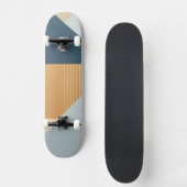 Hintergrund geometrischer Formen in Grau Skateboard (Vorderseite)