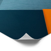 Hintergrund geometrischer Formen in hellen Farben Poster (Ecke)