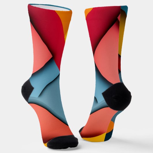 Hintergrund geometrischer Formen in hellen Farben Socken (Gewinkelt)