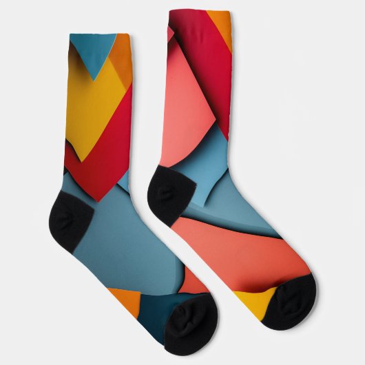Hintergrund geometrischer Formen in hellen Farben Socken (Rechts)