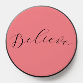 Hintergrund "Glaube" Schwarze Koralle Rosa PopSocket