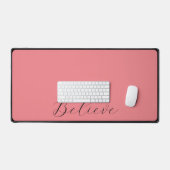 Hintergrund "Glaube" Schwarze Koralle Rosa Schreibtischunterlage (Tastatur & Maus)