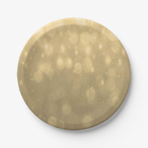 Hintergrund - GoldBokeh Glitzer-Lichter Pappteller