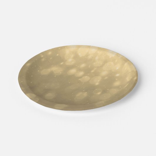 Hintergrund - GoldBokeh Glitzer-Lichter Pappteller (Schrägansicht)