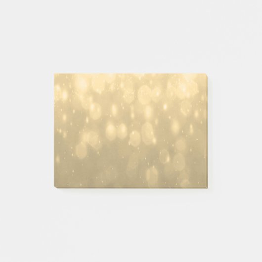 Hintergrund - GoldBokeh Glitzer-Lichter Post-it Klebezettel (Vorderseite)