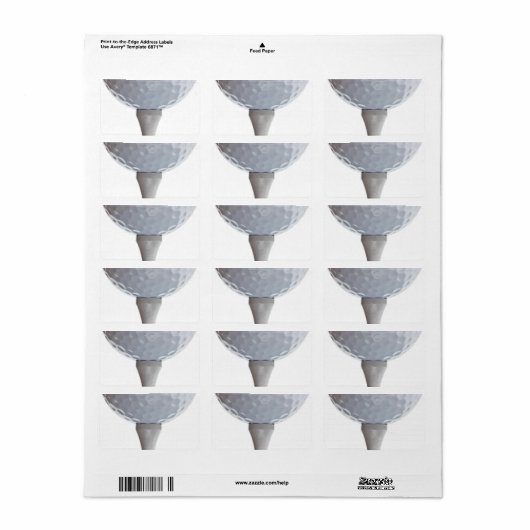 Hintergrund Golfball - Golfsportvorlage Adressaufkleber (Vorne)