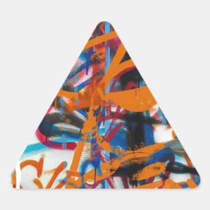 Hintergrund Graffiti Grunge Street Art Graffiti Wa Dreieckiger Aufkleber