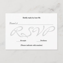 Hintergrund grau - RSVP-Antwortkarte