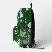 Hintergrund grüner Bücher Bedruckter Rucksack (Rechts)