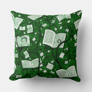 Hintergrund grüner Bücher Kissen