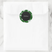 Hintergrund grüner Bücher Runder Aufkleber (Tasche)