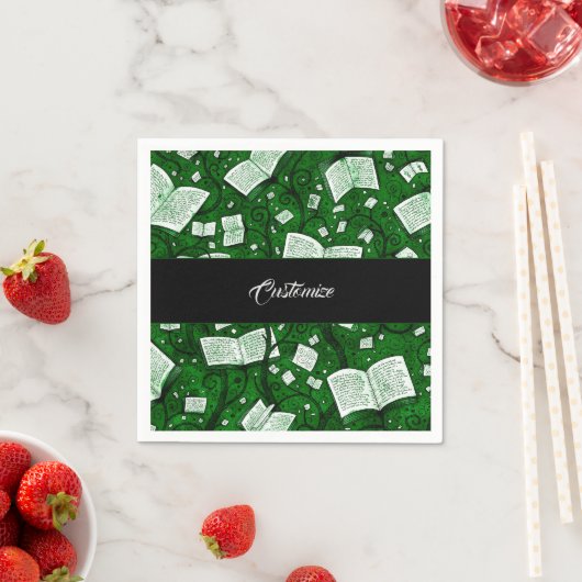 Hintergrund grüner Bücher Serviette (Beispiel)