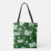 Hintergrund grüner Bücher Tasche (Rückseite)