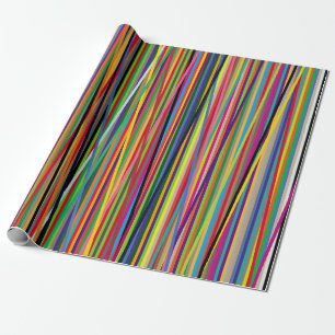 Hintergrund hell und bunt aus Streifen Geschenkpapier