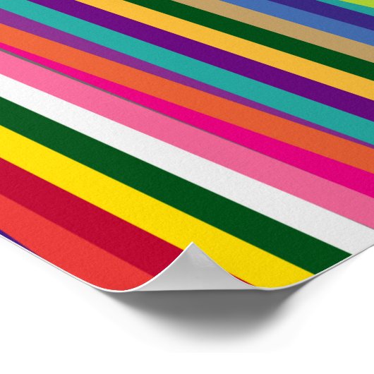 Hintergrund hell und farbig aus Stripescol Poster (Ecke)