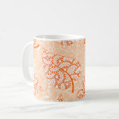 Hintergrund Herbst. Leaf-Hintergrund Kaffeetasse (Vorderseite Links)