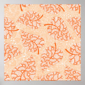Hintergrund Herbst. Leaf-Hintergrund Poster (Vorne)