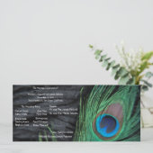 Hintergrund-Hochzeitsprogramm für Black Peacock Ve Programm (Stehend Vorderseite)