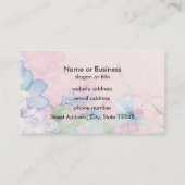 Hintergrund hübsch rosa und blaue Blüten Visitenkarte (Rückseite)
