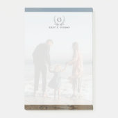 Hintergrund Ihres Fotos| Benutzerdefiniertes Monog Post-it Klebezettel (Vorderseite)