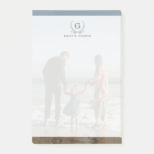 Hintergrund Ihres Fotos| Benutzerdefiniertes Monog Post-it Klebezettel (Vorderseite)