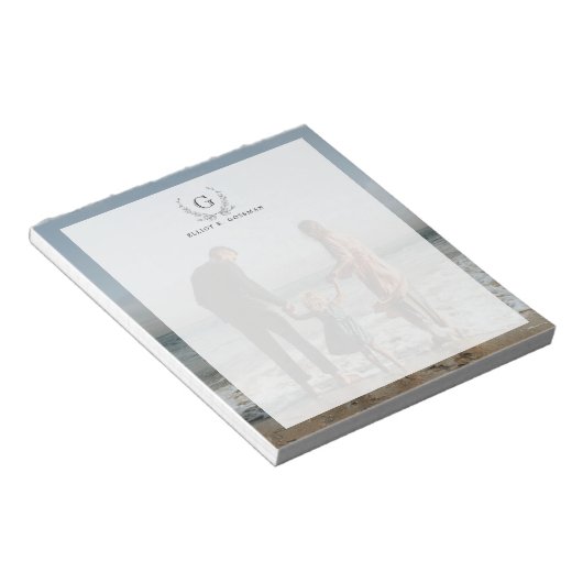 Hintergrund Ihres Fotos | Custom Monogram Notizblock (angewinkelt)