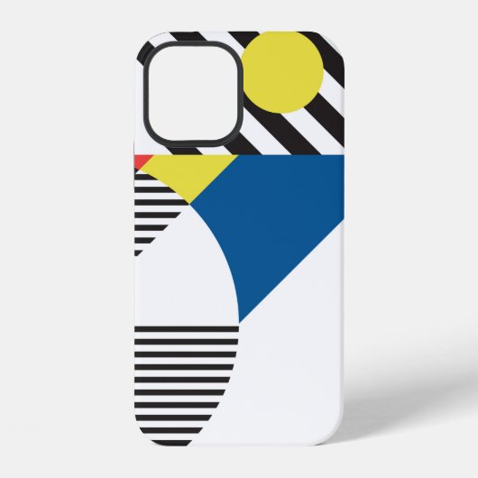 Hintergrund im Retro-Moderne-Stil iPhone Hülle (Rückseite)