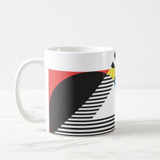 Hintergrund im Retro-modernen Stil Kaffeetasse (Links)