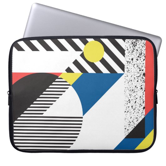 Hintergrund im Retro-modernen Stil Laptopschutzhülle (Vorderseite)