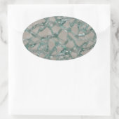 Hintergrund (Imitate) aus geschliffenem Glas Ovaler Aufkleber (Tasche)