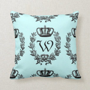 Hintergrund in beliebiger Farbe - Monogramm Kissen