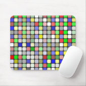 Hintergrund in farbigen Quadraten Mousepad (Mit Mouse)
