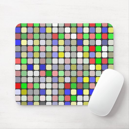 Hintergrund in farbigen Quadraten Mousepad (Mit Mouse)