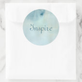 Hintergrund in pastellblau und gelb runder aufkleber (Tasche)