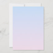 Hintergrund in Pink und Blau Einladung (Rückseite)