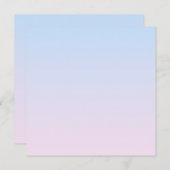 Hintergrund in Pink und Blau Einladung (Vorne/Hinten)