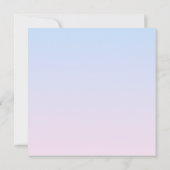 Hintergrund in Pink und Blau Einladung (Rückseite)