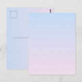 Hintergrund in Pink und Blau Postkarte (Vorne/Hinten)