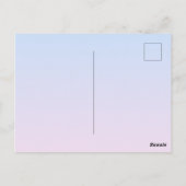 Hintergrund in Pink und Blau Postkarte (Rückseite)