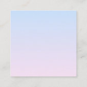 Hintergrund in Pink und Blau Quadratische Visitenkarte (Rückseite)