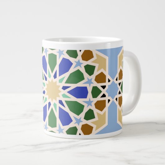 Hintergrund islamischer Muster Jumbo-Tasse (Vorderseite Rechts)