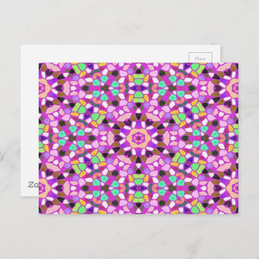 Hintergrund Kaleidoskop Postkarte (Vorne/Hinten)