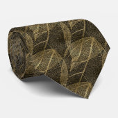 Hintergrund-KRAWATTE des Black Gold Leaf Krawatte (Gerollt)