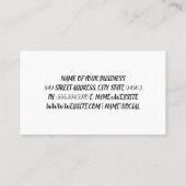 Hintergrund künstlerischer Paint Stroke Visitenkarte (Rückseite)