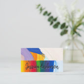 Hintergrund künstlerischer Pinselstriche Visitenkarte (Stehend Vorderseite)