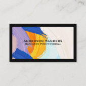 Hintergrund künstlerischer Pinselstriche Visitenkarte (Vorderseite)